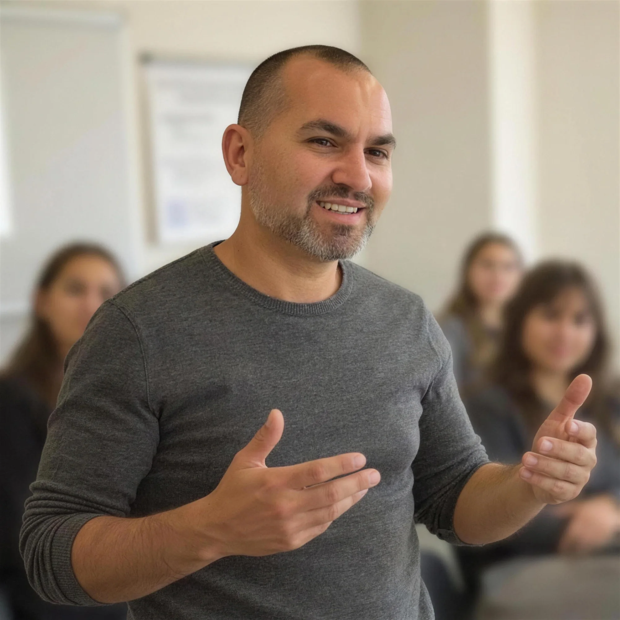 Filimon Filippou in a school setting